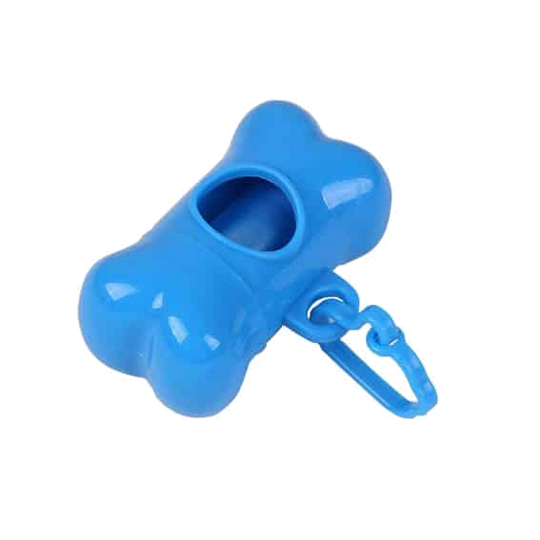 Porta-sacos azul para cães