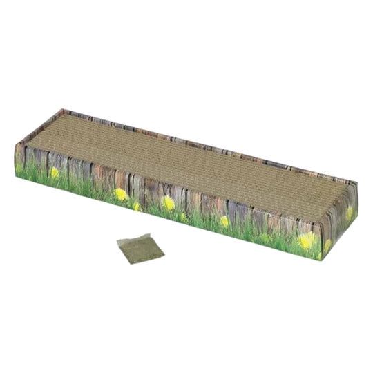 Arranhador pequeno de cartão para gatos, 48 × 12,5 × 5 cm