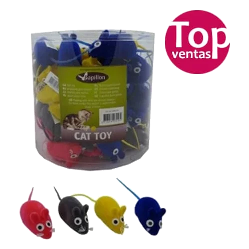 Rato de vinil para gatos, 6 cm