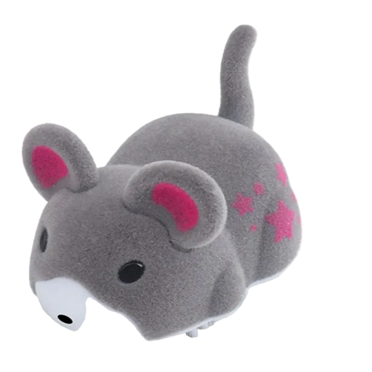 Ratón de peluche eléctrico que corre solo para gatos, gris - ZONLIDOOG