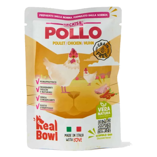 Comida húmida para gatos Real Bowl frango fresco, 80 g