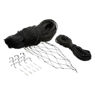 Rede de segurança para gatos Flamingo preta, 2 × 3 m, corda 11 mm