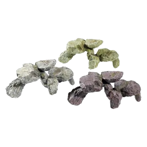 Rochas decorativas para aquário, 3 unidades