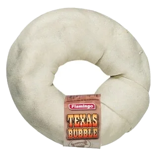 Snack para cães donut Texas Bubble de pele de vaca, 15 cm