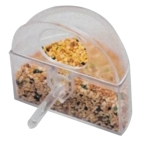 Comedouro fechado Rubi para pássaros, 74 × 72 ml