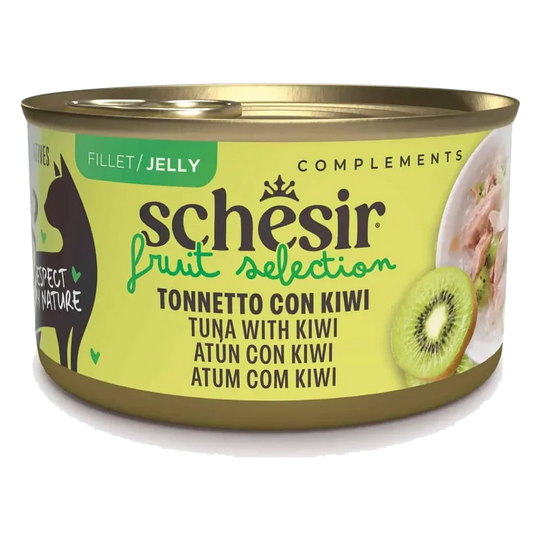 Comida húmida para gatos Schesir atum com kiwi, 75 g