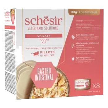 Comida húmida para gatos Schesir Gastrointestinal em filetes frango