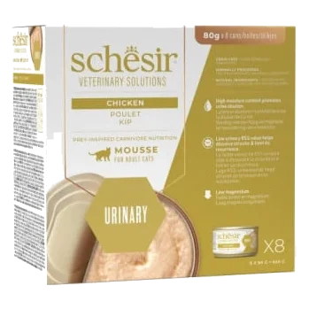 Comida húmida para gatos Schesir Urinary mousse frango