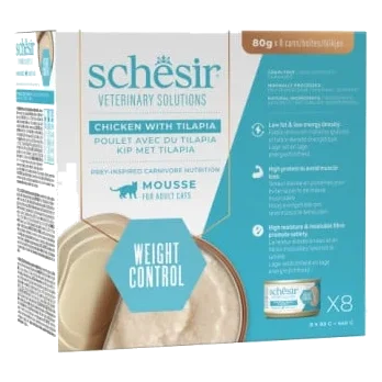 Comida húmida para gatos Schesir Weight Loss mousse frango com tilápia