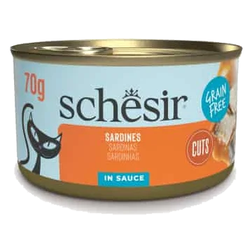 Comida húmida para gatos Schesir Grill em molho sardinhas, 70 g