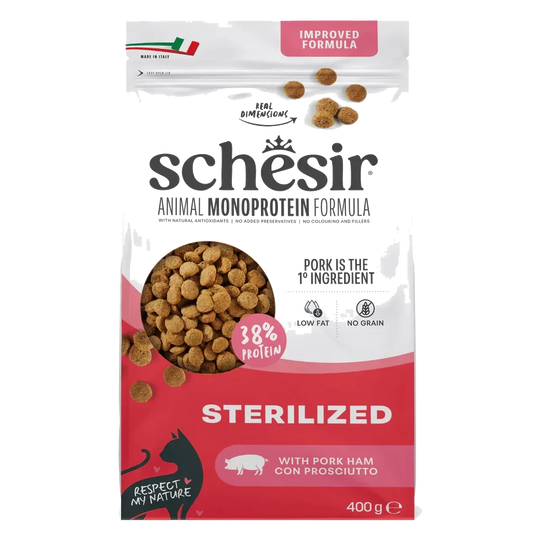Ração para gatos Schesir Animal Protein Esterilizado fiambre, 400 g