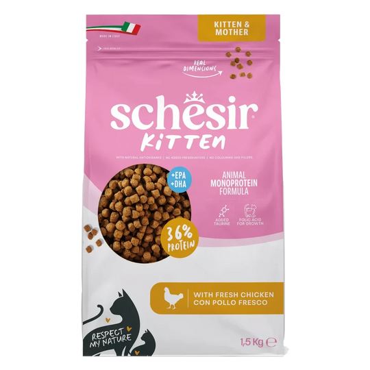Ração para gatos Schesir Animal Protein Kitten, 1,5 kg