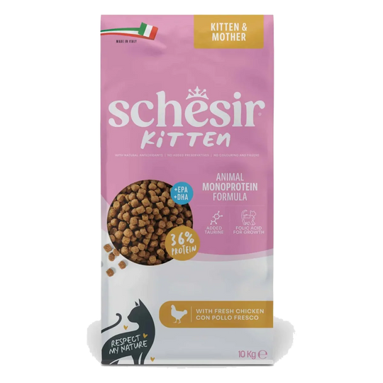 Ração para gatos Schesir Animal Protein Kitten, 10 kg