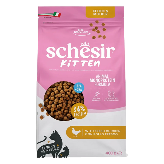 Ração para gatos Schesir Animal Protein Kitten, 400 g