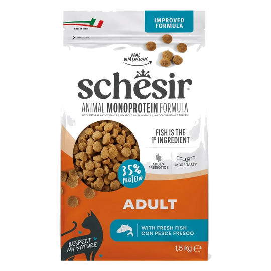 Ração para gatos Schesir Animal Protein Manutenção peixe, 1,5 kg