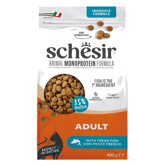 Ração para gatos Schesir Animal Protein Manutenção peixe, 400 g