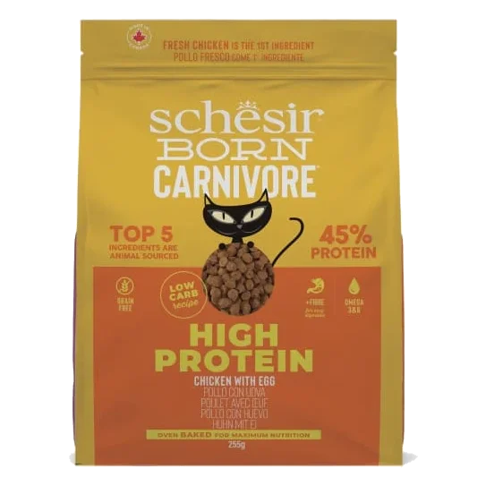 Ração para gatos Schesir Born Carnivore frango com ovo, 1,25 kg