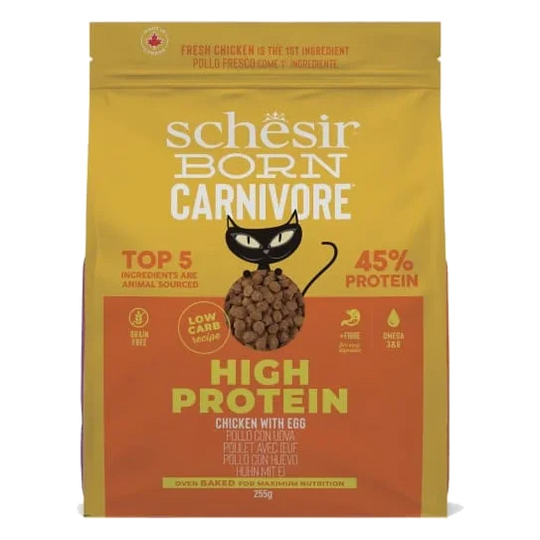 Ração para gatos Schesir Born Carnivore frango com ovo, 1,25 kg