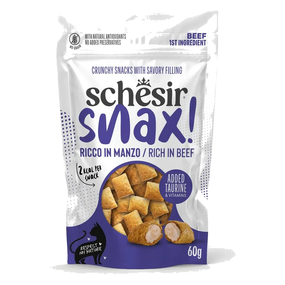 Schesir Snax snacks vaca para gatos, 60 g