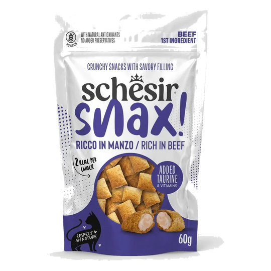 Schesir Snax snacks vaca para gatos, 60 g