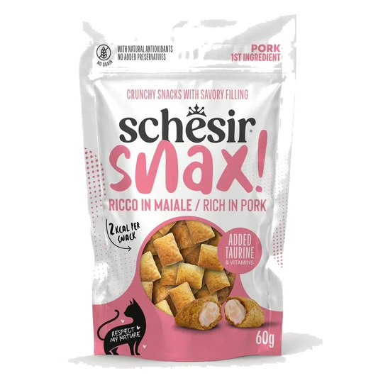 Schesir Snax snacks porco para gatos, 60 g