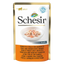 Comida húmida para gatos Schesir atum e frango com camarões, saqueta 50 g