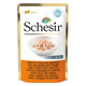 Comida húmida para gatos Schesir atum e frango com camarões, saqueta 50 g
