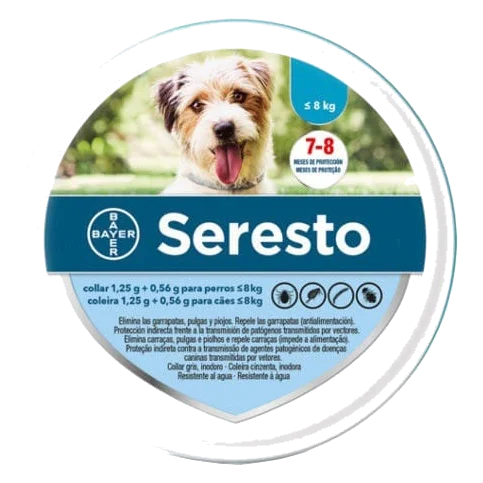 Coleira antiparasitária Seresto Bayer para cães até 8 kg