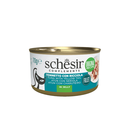 Comida húmida para gatos Schesir atum com charuteiro, lata 70 g