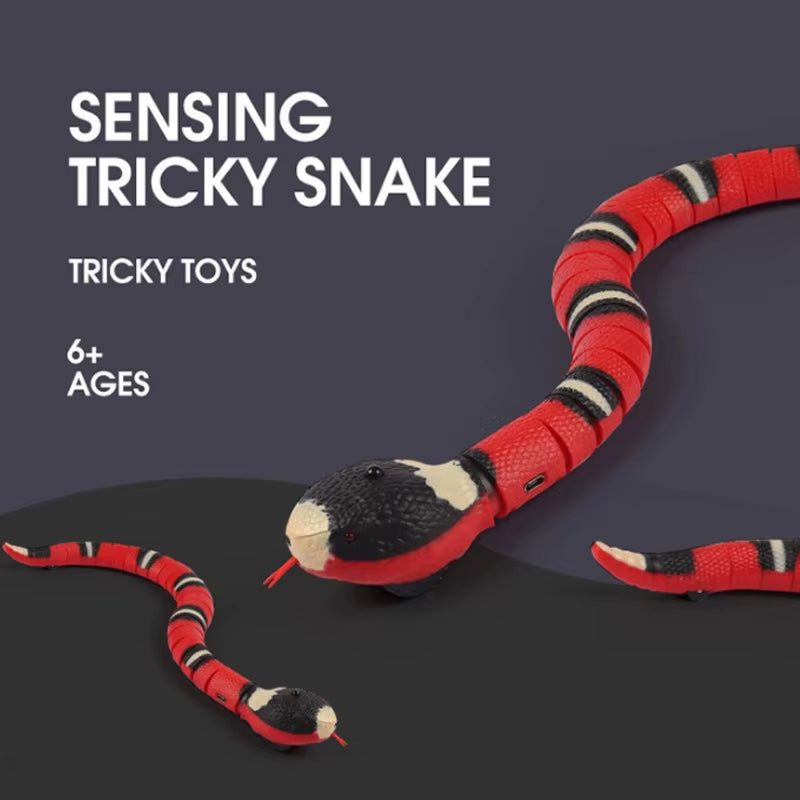 Serpiente eléctrica que esquiva obstáculos para gatos, recargable, vista de detalle 1