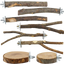 Set de 8 perchas y plataformas de madera natural para jaula - ZONLIDOOG