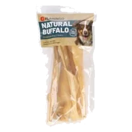 Snack couro cabeludo de vaca Flamingo para cães, 25 cm, 200 g