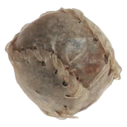 Snack para cães bola de basebol de pele T1, 5 cm