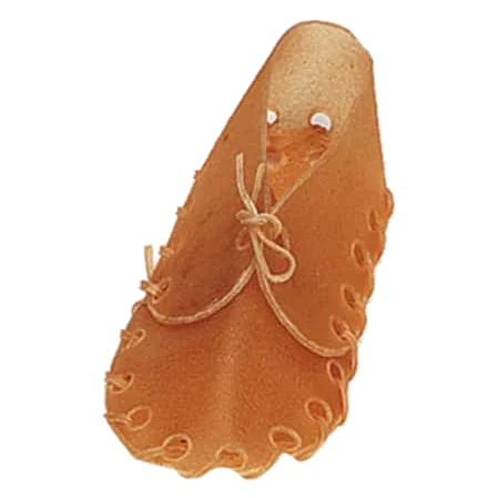 Snack de pele em forma de sapato para cães, 8, 13 e 20 cm