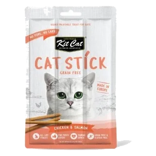 Snack para gatos Kit Cat Cat Stick frango e salmão 15 g