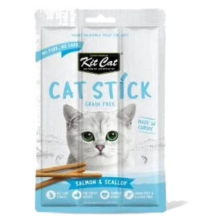 Snack para gatos Kit Cat Cat Stick salmão e vieira 15 g