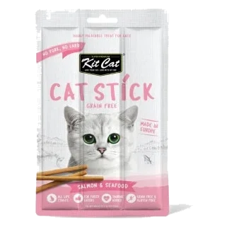 Snack para gatos Kit Cat Cat Stick salmão e marisco 15 g