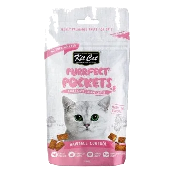 Snacks para gatos Kit Cat Purrfect Pockets bolas de pelo 60 g
