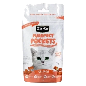 Snacks para gatos Kit Cat Purrfect Pockets salmão 60 g