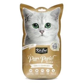 Snacks para gatos Kit Cat PurrPuree Plus atum urinário 60 g