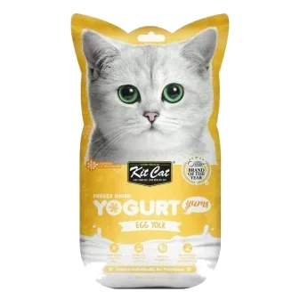 Snacks para gatos Kit Cat Yogurt Yums com gema de ovo 10 g