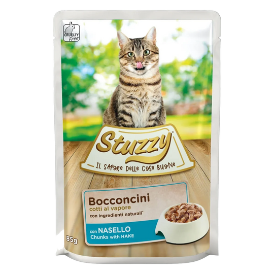 Comida húmida para gatos Stuzzy Cat pescada, saqueta de 85 g