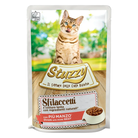 Comida húmida para gatos Stuzzy Cat Speciality vaca, saqueta de 85 g