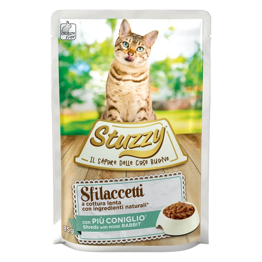 Comida húmida para gatos Stuzzy Cat Speciality coelho, saqueta de 85 g