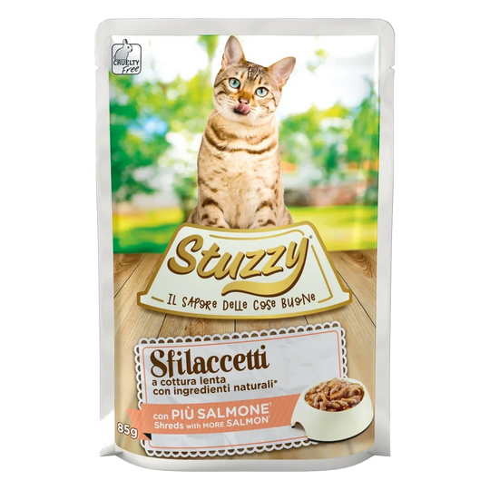 Comida húmida para gatos Stuzzy Cat Speciality salmão, saqueta de 85 g