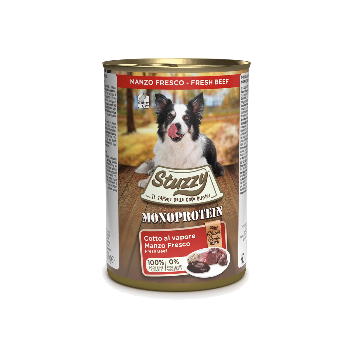 Comida húmida para cães Stuzzy Monoprotein vaca fresca