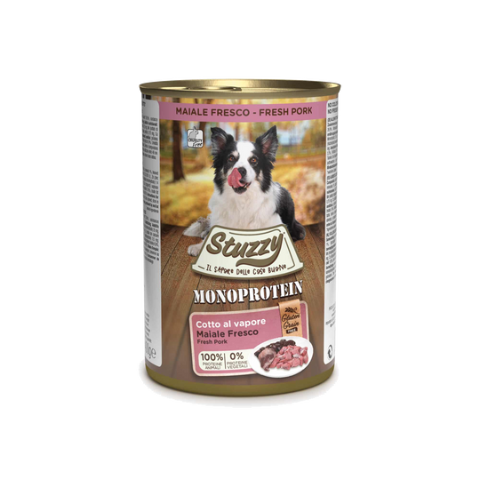 Comida húmida para cães Stuzzy Monoprotein porco fresco