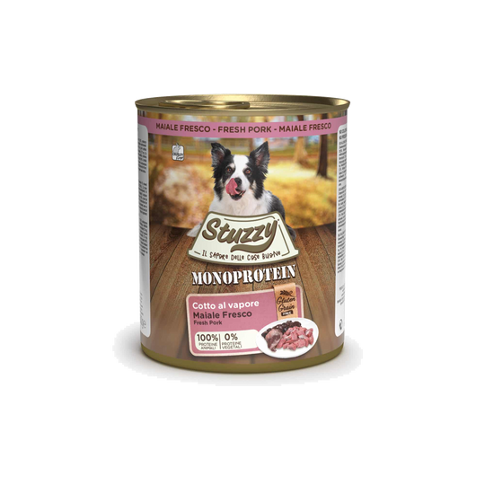 Comida húmida para cães Stuzzy Monoprotein porco fresco