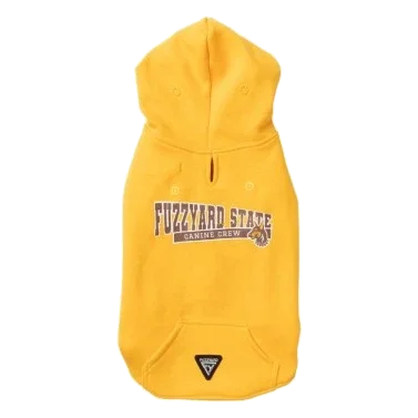 Camisola com capuz para cães FuzzYard State amarela