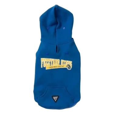 Camisola com capuz para cães FuzzYard State azul, tamanho 1
